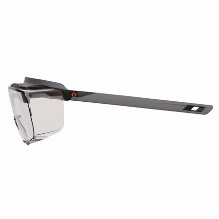 Ergodyne Skullerz OSMIN Safety Glasses, Matte Black Polycarbonate Frame, Clear Polycarbonate Lens 55101